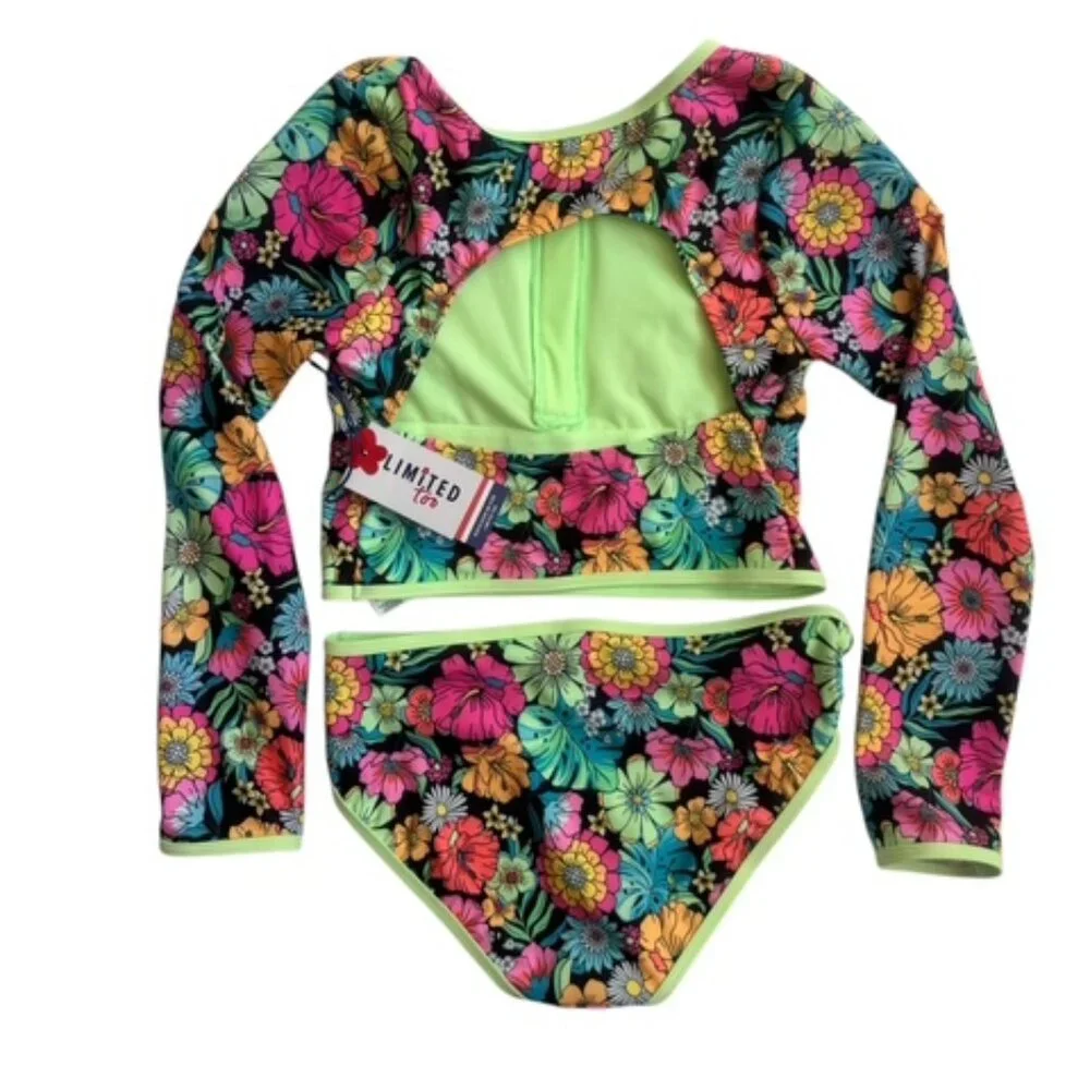 Limited Too Girl's Size 10 Rash guard Swim UPF 30